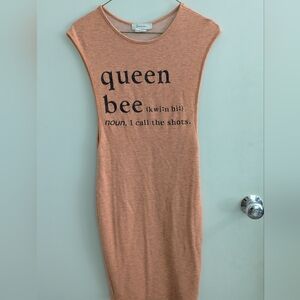 Jasmine Orange Heather Queen Bee Mini Dress Or Swim Cover Up Super Soft Pre-Love